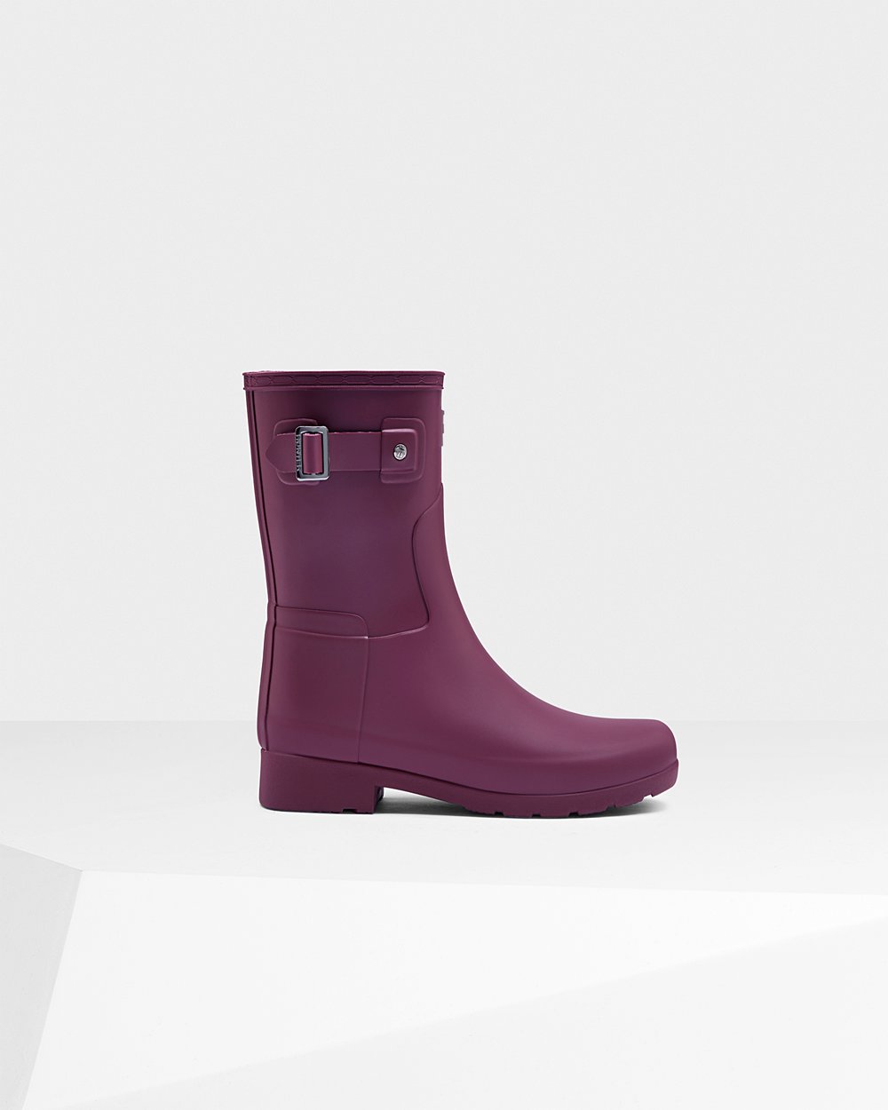 Women Hunter Refined Slim Fit | Short Rain Boots Purple | NZ-82631-VTCH